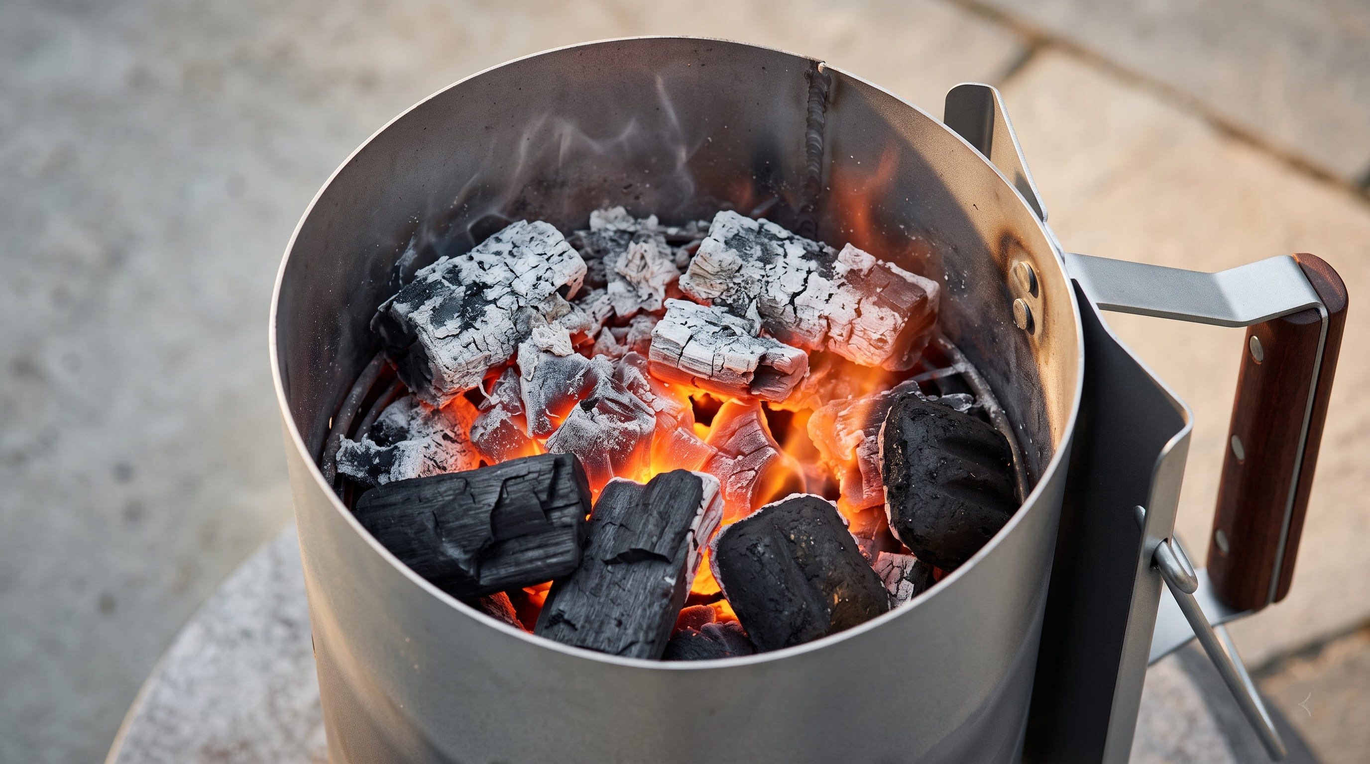 Charcoal Chimney Not Fully Ashed Charcoal Chimney Not Fully Ashed