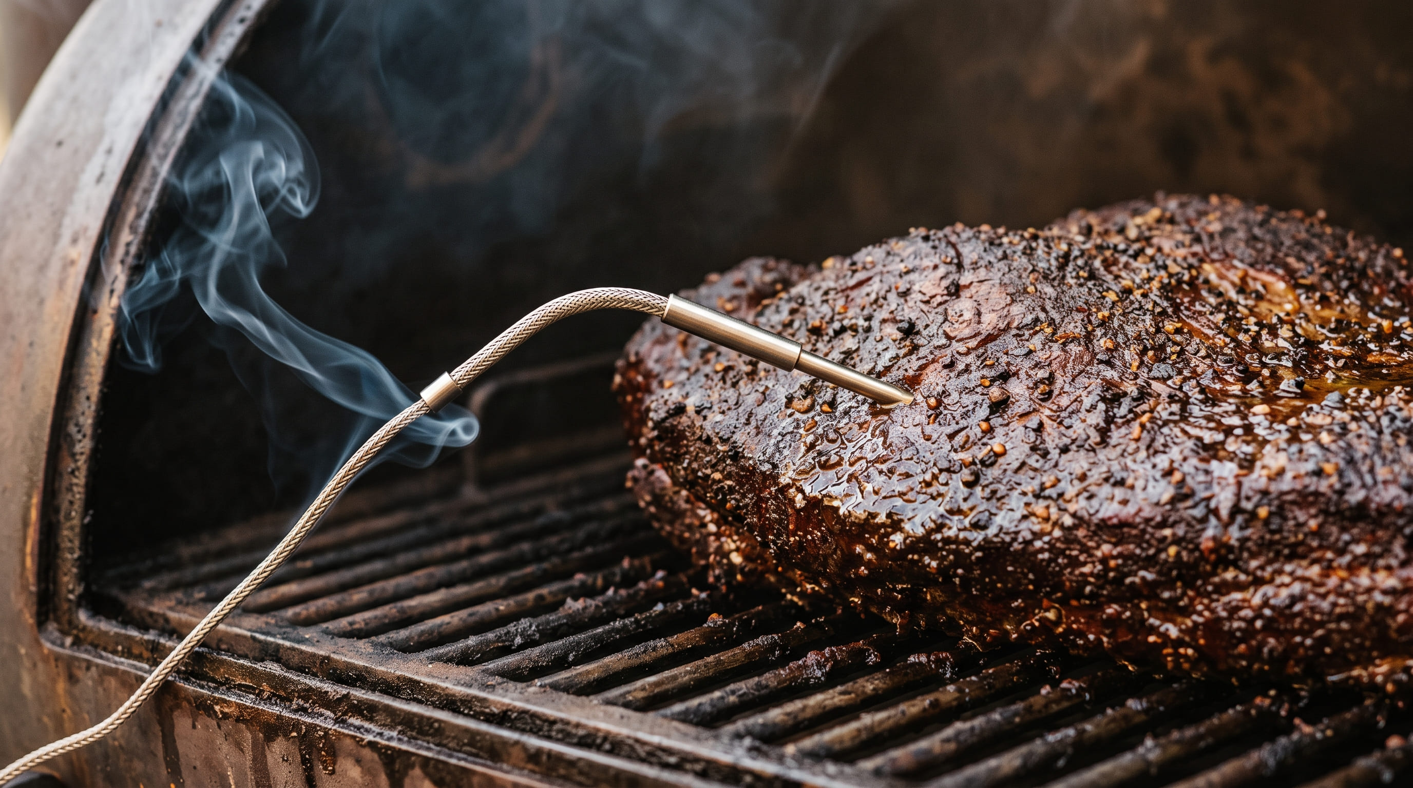 Thermometer Placement on Brisket Thermometer Placement on Brisket