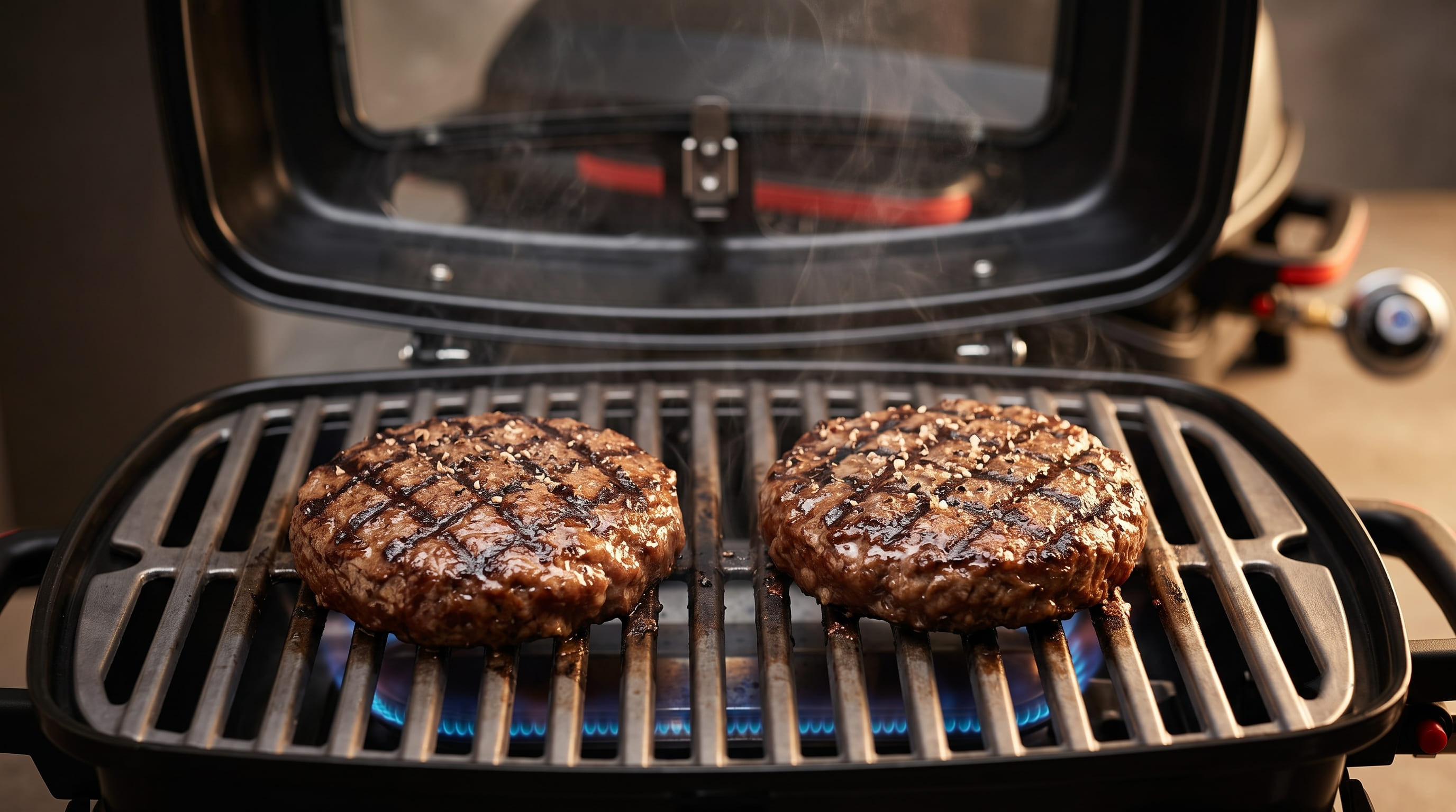 Burger Cooking Close-Up