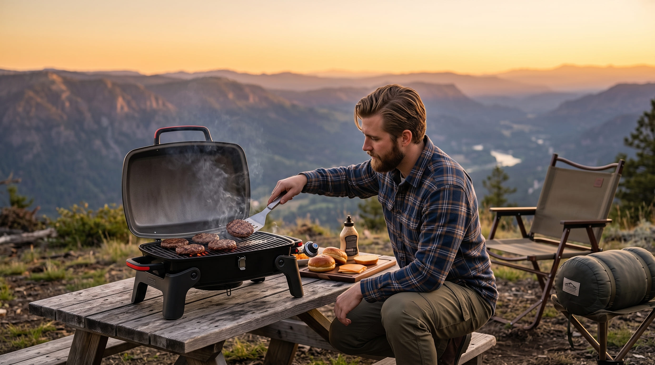 Lifestyle Solo Camping Scene