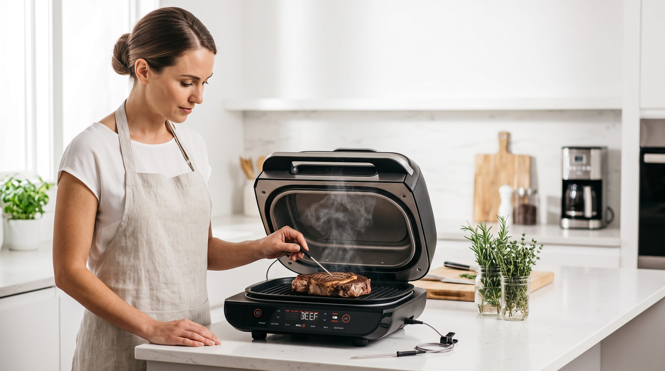 Lifestyle Indoor Grilling Scene Lifestyle Indoor Grilling Scene