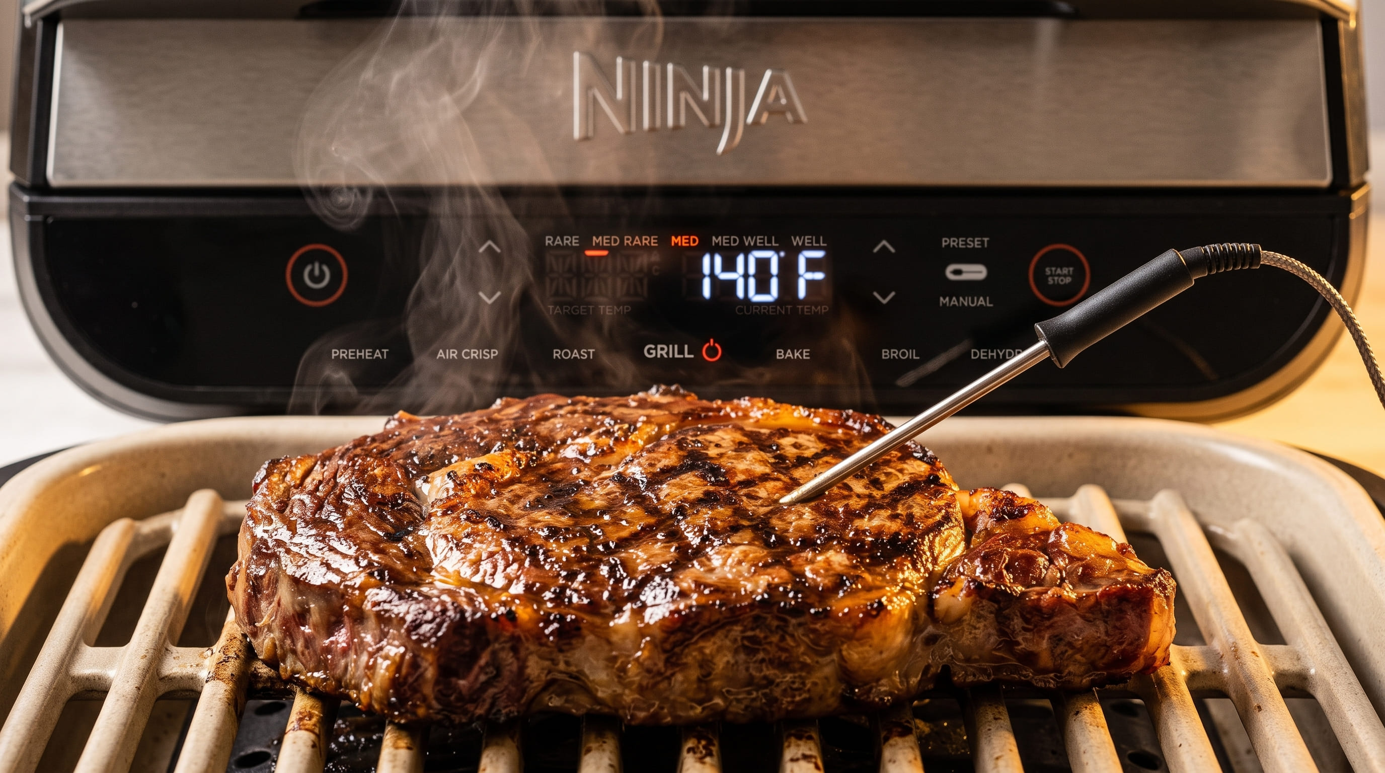 Steak Searing with Smart Thermometer Steak Searing with Smart Thermometer